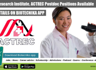 Postdoc Jobs ACTREC CRI