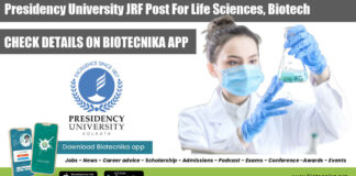 Presidency University JRF Post
