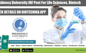 Presidency University JRF Post