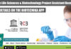 RCB MSc Life Sciences & Biotechnology Project Assistant Recruitment RCB Project Assistant Jobs