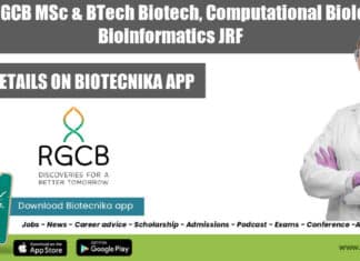 RGCB JRF Post Available