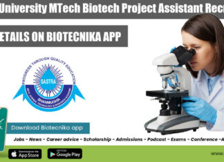 SASTRA University MTech Biotech