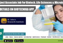 SJRI Project Associate Job For Biotech, Life Sciences & Microbiology SJRI Project Associate Job