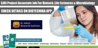 SJRI Project Associate Job