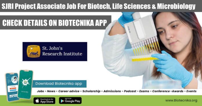 SJRI Project Associate Job