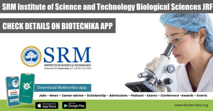 SRM Institute JRF Job
