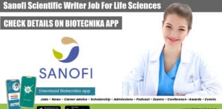 Sanofi Scientific Writer Job