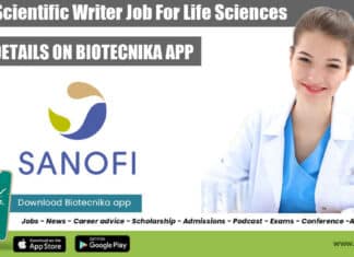 Sanofi Scientific Writer Job