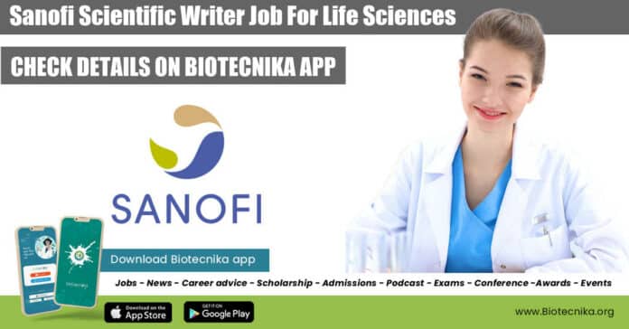 Sanofi Scientific Writer Job