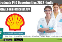 Shell Graduate PhD Opportunities 2022 – India Shell Graduate PhD Opportunities