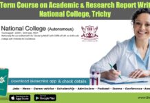 Short-Term Course on Academic & Research Report Writing National Level 2022