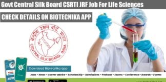 Silk Board JRF Vacancy