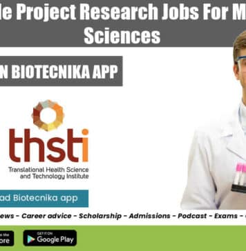 THSTI Project Vacancies Recruitment