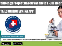 TMC Microbiology Project Based Vacancies – JRF Recruitment TMC Microbiology Project