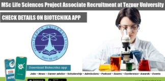 Tezpur University Project Associate