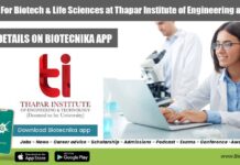 JRF Position For Biotech & Life Sciences at Thapar Institute of Engineering & Technology Thapar Institute JRF Job