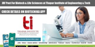 Thapar Institute JRF Job