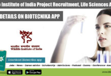 Wildlife Institute of India Project Recruitment, Life Sciences Apply WII Life Sciences Project