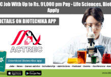 ACTREC Job