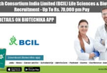 Biotech Consortium India Limited (BCIL) Life Sciences & Biotech Recruitment BCIL Delhi Biotech