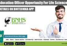 BNHS Education Officer Opportunity For Life Sciences, Applications Invited BNHS Education Officer