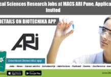Biological Sciences Research Jobs at MACS ARI Pune, Applications Invited Biological Sciences Research Jobs