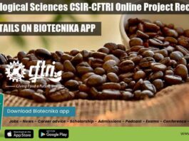 CFTRI Project Associate Job