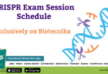 CRISPR Exam Session Schedule