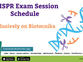 CRISPR Exam Session Schedule