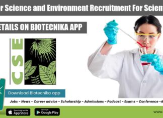 CSE Scientists Recruitment
