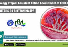 Microbiology Project Assistant Online Recruitment at CSIR-CFTRI CSIR-CFTRI Microbiology Project Assistant