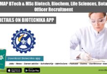 CSIR-CIMAP BTech & MSc Biotech, Biochem, Life Sciences, Botany Tech Officer Recruitment CSIR-CIMAP Biotech