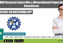 CSIR-CIMAP Research Centre MSc & MTech Biotech Project Associate Recruitment CSIR-CIMAP Research Centre