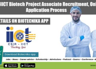 CSIR-IICT Biotech Project Associate
