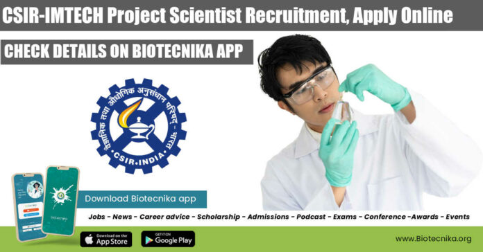 CSIR-IMTECH Project Scientist