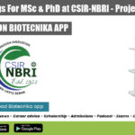 CSIR-NBRI Project Vacancies