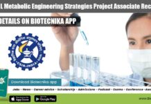 CSIR-NCL Metabolic Engineering Strategies Project Associate Recruitment CSIR-NCL Pune Vacancy