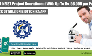 CSIR-NEIST Project Recruitment