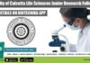 University of Calcutta Life Sciences Junior Research Fellow Job Calcutta University JRF Vacancy