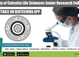 Calcutta University JRF Vacancy