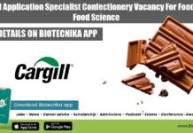 Cargill Application Specialist Confectionery Vacancy For Food Tech, Food Science Cargill Application Specialist Confectionery