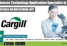 Life Sciences Technology Application Specialist at Cargill, Apply Online Cargill Life Sciences Job