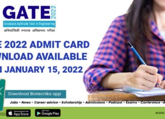 GATE 2022 Admit Card