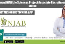 Government NIAB Life Sciences Project Associate Recruitment, Apply Online Government NIAB Life Sciences