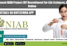 Government NIAB Project JRF