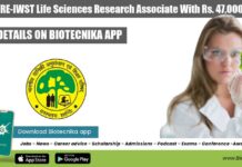 Govt ICFRE-IWST Life Sciences Research Associate Job With Rs. 47,000 pm Pay Govt ICFRE-IWST Life Sciences