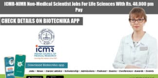 ICMR-NIMR Non-Medical Scientist Jobs