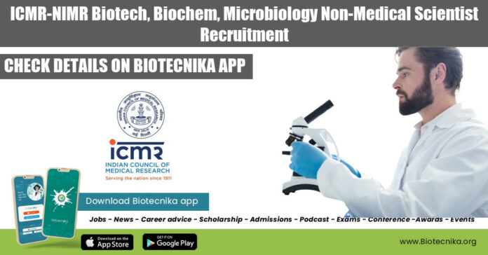 ICMR-NIMR Scientist Jobs