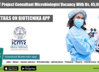 ICMR-NIRT Project Consultant Microbiologist