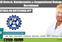 CSIR-IGIB Biotech, Bioinformatics & Computational Biology Project Recruitment IGIB Biotech